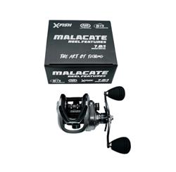 REEL MALACATE PLATEADO 5+1 METAL -IZQUIERDO-